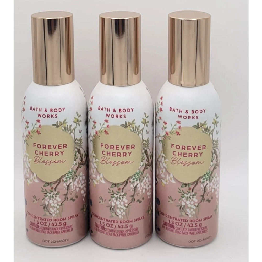 3x Bath & Body Works Forever Cherry Blossom Concentrated Room Spray 1.5 oz each